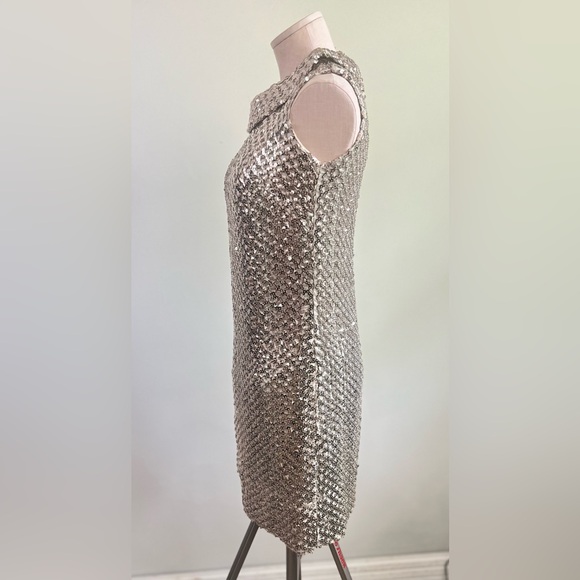 Vintage 1960s Sequined Mini Dress Size 7 - Glamour & Sparkle - Picture 5 of 17